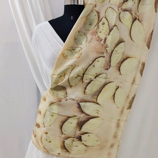 Silk Scarf prrinted with Natural Colours
