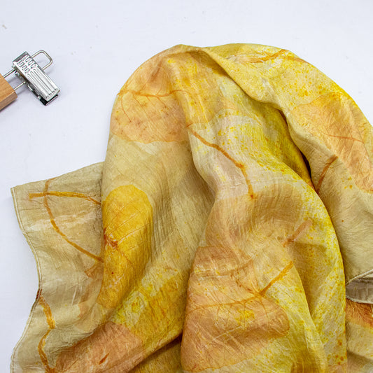 Organic Yellow Silk Scarf